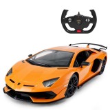 MASINA CU TELECOMANDA AVENTADOR SVJ PORTOCALIU SCARA 1 LA 14