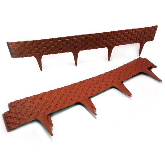 Gard pentru gradina din plastic flexibil, set 3 buc,&nbsp;800x100/200 mm, 2.40 m GartenVIP DiyLine