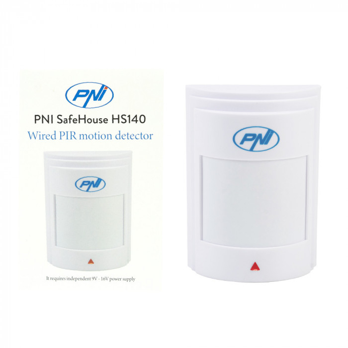 Resigilat : Senzor de miscare PIR cu fir PNI SafeHouse HS140 pentru sisteme de ala