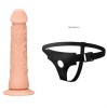 Set Strapon Femei Dildo Realistic Realrock 17cm, Silicon Moale, Vena Proeminenta, Baza Ventuza, Chilot Inclus
