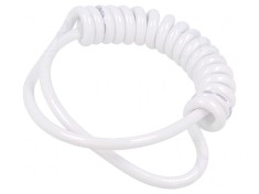Cablu spiral PUR alb neecranat 6x0,22mm2 0,1m-0,4m 300V