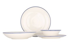 Bonna Set de vesela (Large) - Linea Blue - 24 bucăți - 6 persoane - Porţelan