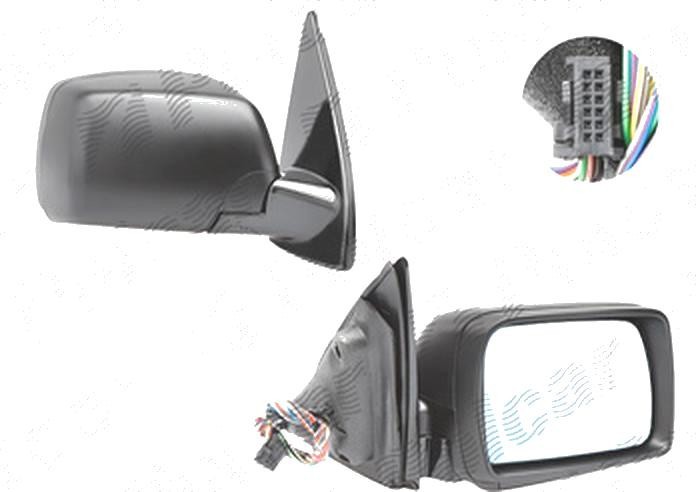 Oglinda exterioara Bmw X5 (E53), 01.1999-10.2006, Dreapta, reglare electrica; grunduit; incalzita; geam asferic; geam albastru; pliere electrica; mem