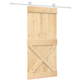 Cumpara ieftin Usa glisanta cu set de feronerie 95x210 cm, lemn masiv de pin