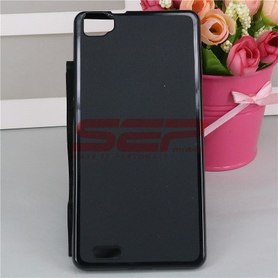 Toc plastic siliconat Apple iPhone 5C BLACK foto