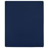 Cearsaf de pat cu elastic, bleumarin, 90x200 cm, bumbac