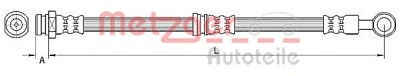 Conducta / cablu frana CITROEN C-CROSSER (EP) (2007 - 2016) METZGER 4110745 foto