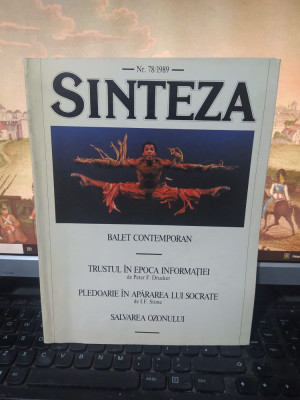 Sinteza numărul 78 1989 Balet contemporan, Pledoarie &amp;icirc;n apărarea lui Socrate 230 foto