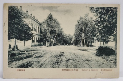 BUZIAS - INTRAREA IN STATIUNE , CARTE POSTALA , 1926 foto