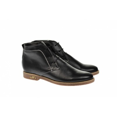 Ghete dama, negre, casual, din piele naturala, G01N2 foto