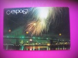 HOPCT 7420 JOCURI DE ARTIFICII -EXPO NAT 1967 MONTREAL -QUEBEC -CANADA -AMERICA DE NORD -NECIRCULATA