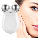 Aparat de masaj si tratament cu microcurent pentru remodelare si lifting facial, antirid si intinerirea pieli, culoare alba
