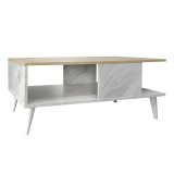 Cumpara ieftin Masuta de cafea Moses culoare sonoma - aspect marmura alba 90x54x37.5cm