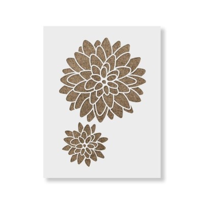 Sablon Perete vopsire, tencuiala 900x600x0.7mm Dahlia Floral Refolosibil, model MXSP7054 foto