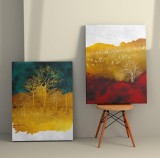 Cumpara ieftin Tablou Canvas (2 bucăți) 2KNV4281, Multicolor, 110x70 cm