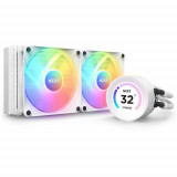 Cooler CPU NZXT Kraken Elite 240 RGB, pompa cu ecran LCD, controller ARGB, alb