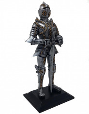 Statueta Cavaler Medieval cu Sabie 24 cm foto