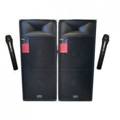 Boxe Active Profesionale 2 x 460 W ,2 Microfoane Wi-Fi,Karaoke,Bluetooth foto