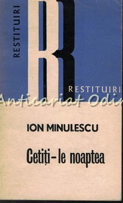 Cetiti-le Noaptea - Ion Minulescu foto