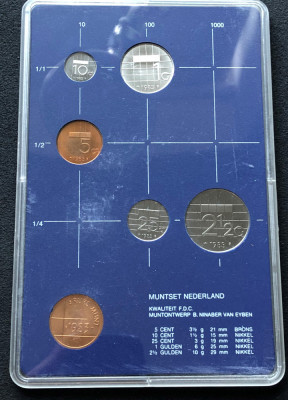 Olanda 5 10 25 centi 1 2 1/2 guldeni 1983 foto