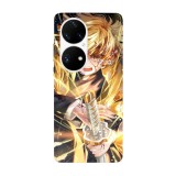 Husa compatibila cu Huawei P40 model Zenitsu Agatsuma Demon slayer, Silicon, TPU, Viceversa, Transparent, Carcasa