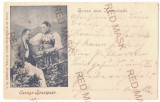 5533 - BRASOV, Ethnic Family, Litho, Romania - old postcard - used - 1898