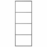 Cumpara ieftin Usa glisanta, negru, 76x205 cm, sticla mata ESG si aluminiu