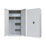 Cumpara ieftin Dulap metalic de gradina Zogi cu compartiment gri deschis 90x45x180 cm