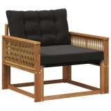vidaXL Set de canapele de exterior Lemn solid de Acacia și Textilene 3438896