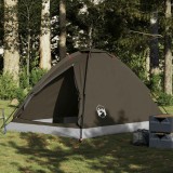 VidaXL Cort de camping cupolă pentru 4 persoane, maro, impermeabil