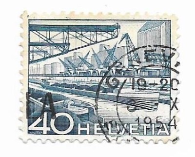 Elvetia - Inginerie, 1949 - valoare obliterata foto