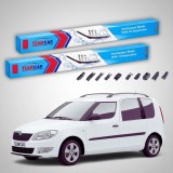 Cumpara ieftin Ștergătoare Skoda Roomster Praktik 5J7 2013-2015 | Set Față Flat &ndash; TeamCar&reg;