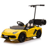 Cumpara ieftin Masinuta electrica + hoverboard, Lamborghini Aventador SVJ, 70W, 12V 14Ah premium, Galben