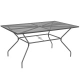 Masa Gradina Metalica Antracit 150x90cm Otel Rezistent Exterior