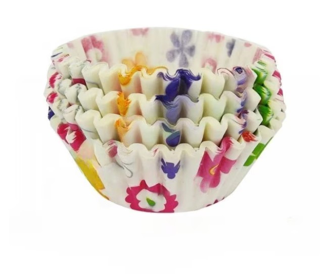 Set 100 forme copt pentru briose TopBazar, hartie, 11 cm, multicolore