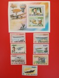 GRENADA, AVIAȚIE - COLIȚĂ + SERIE COMPLETĂ MNH
