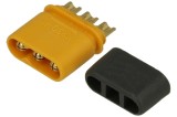 Conector alimentare DC mufa MR30 tata 3pin 15A 500V lipire pe cablu AMASS MR30-M