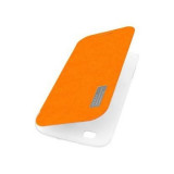 Husa Flip Carte Rock Elegant Samsung Galaxy S3 Orange, Cu clapeta, Piele Ecologica