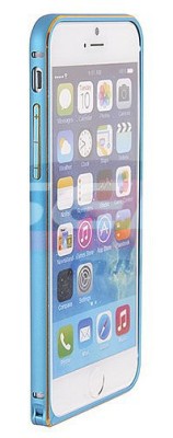 Bumper aluminiu STYLE iPhone 6 albastru foto