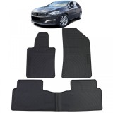 Set Premium de Covorase din Cauciuc Negru pentru Peugeot 508 I 10-18 Performance AutoTuning