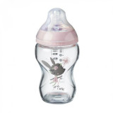 Cumpara ieftin Biberon din sticla, Closer to nature, 250 ml, 0 luni+, Roz, Tommee Tippee