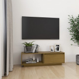 Comoda TV, maro miere, 110x30x33,5 cm, lemn masiv de pin GartenMobel Dekor, vidaXL