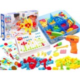 Set Bormasina Electrica cu 261 piese, jucarie educativa si interactiva