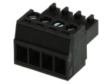 Conector mamă drept, 4 pini