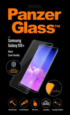 PanzerGlass - Geam Securizat Case Friendly pentru Samsung Galaxy S10+, Fingerprint komp., black foto