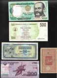 Set 5 bancnote de prin lume adunate (cele din imagini) #442, America Centrala si de Sud