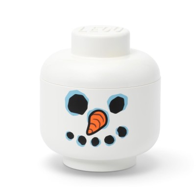 Cutie depozitare S cap minifigurină LEGO - Om de zăpadă foto