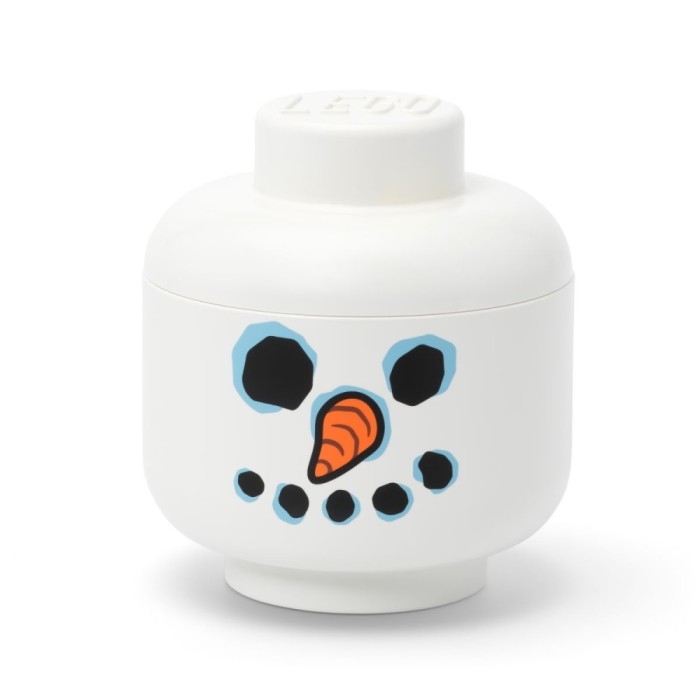 Cutie depozitare S cap minifigurină LEGO - Om de zăpadă