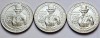 Set 3 monede 25 cents / quarter dollar 2025 USA, Juliette Gordon Low, Lit.PDS, km#810, America de Nord