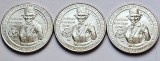 Set 3 monede 25 cents / quarter dollar 2025 USA, Juliette Gordon Low, Lit.PDS, km#810, America de Nord